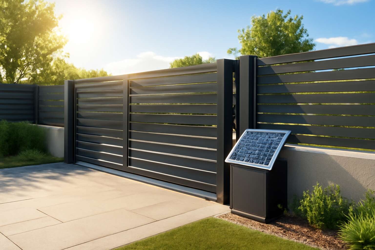 Upgrade your driveway with a gate motor with solar panel for effortless ...