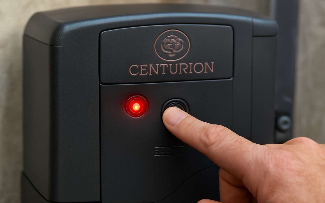 how to reset red status light on centurion gate motor