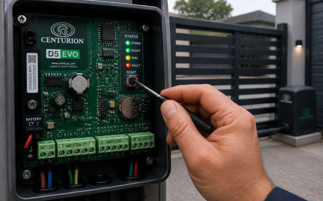 how to reset centurion gate motor